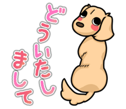 I Love Dachshund (Cream) sticker #12507908