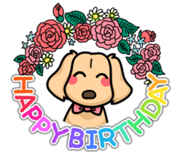 I Love Dachshund (Cream) sticker #12507929