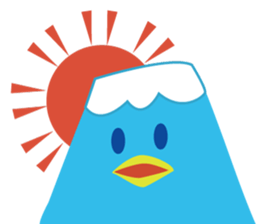BirdsMt.Fuji simple sticker #12508825
