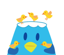 BirdsMt.Fuji simple sticker #12508848