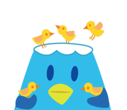 BirdsMt.Fuji simple sticker #12508848
