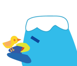 BirdsMt.Fuji simple sticker #12508850