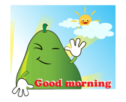 Set of Green Pear Faces Animated sticker #12510062