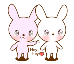 Diary of Shiro&Momo English lovey-dovey sticker #12510120