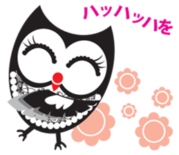 zentangle owl sticker #12511561