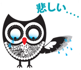zentangle owl sticker #12511563