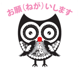 zentangle owl sticker #12511564