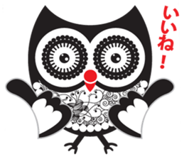 zentangle owl sticker #12511572