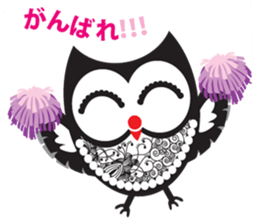 zentangle owl sticker #12511578