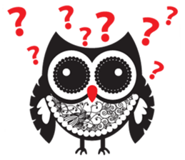 zentangle owl sticker #12511582