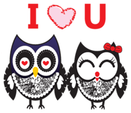 zentangle owl sticker #12511584