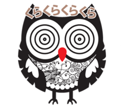 zentangle owl sticker #12511593