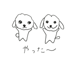 two maltese sticker #12511732