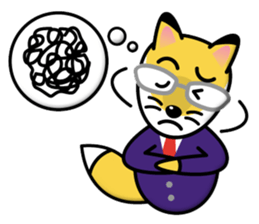 Raccoon dog & Fox_Ponta & Konta sticker #12511780