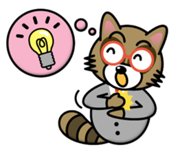 Raccoon dog & Fox_Ponta & Konta sticker #12511782