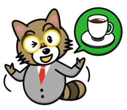Raccoon dog & Fox_Ponta & Konta sticker #12511783