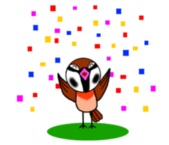 Pleasant sparrow sticker #12511878