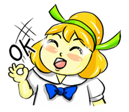 Puffy Palmy School Girl sticker #12513392