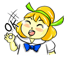 Puffy Palmy School Girl sticker #12513392