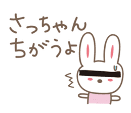Cute rabbit sticker for Sacchan,Satchan sticker #12513614