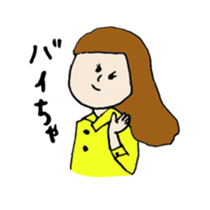 single girl around 30 sticker #12514121