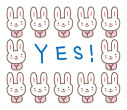 Cute rabbit sticker for yumi,yumichan sticker #12516265