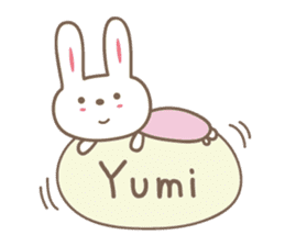 Cute rabbit sticker for yumi,yumichan sticker #12516280