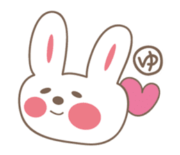 Cute rabbit sticker for yumi,yumichan sticker #12516290
