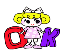 Large Font colorful Girl 2 summer sticker #12517390