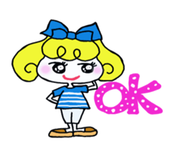 Large Font colorful Girl 2 summer sticker #12517391