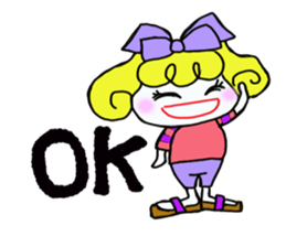 Large Font colorful Girl 2 summer sticker #12517392