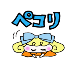 Large Font colorful Girl 2 summer sticker #12517393