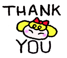 Large Font colorful Girl 2 summer sticker #12517397