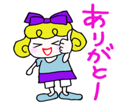 Large Font colorful Girl 2 summer sticker #12517399