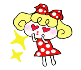 Large Font colorful Girl 2 summer sticker #12517407