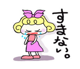 Large Font colorful Girl 2 summer sticker #12517408