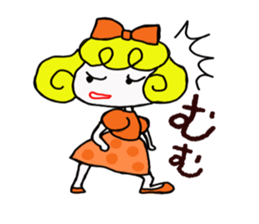 Large Font colorful Girl 2 summer sticker #12517413