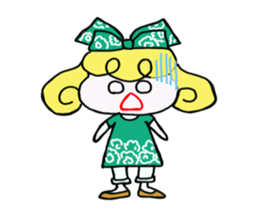 Large Font colorful Girl 2 summer sticker #12517414