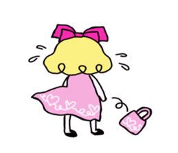 Large Font colorful Girl 2 summer sticker #12517416