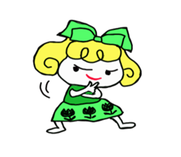 Large Font colorful Girl 2 summer sticker #12517417