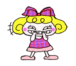 Large Font colorful Girl 2 summer sticker #12517418