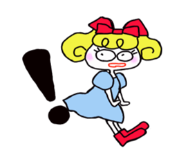 Large Font colorful Girl 2 summer sticker #12517419