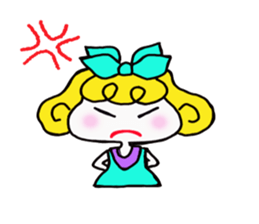 Large Font colorful Girl 2 summer sticker #12517420