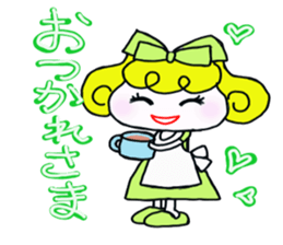 Large Font colorful Girl 2 summer sticker #12517421