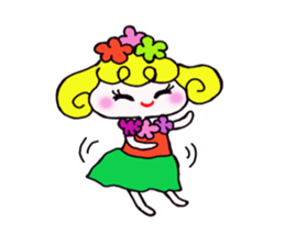 Large Font colorful Girl 2 summer sticker #12517423