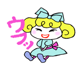 Large Font colorful Girl 2 summer sticker #12517424