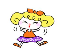 Large Font colorful Girl 2 summer sticker #12517425