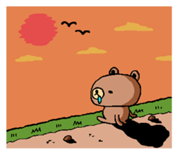 Bear a little tired sticker #12517885