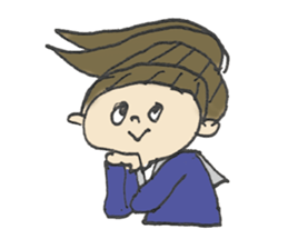 Nice schoolgirl in motion sticker #12519485