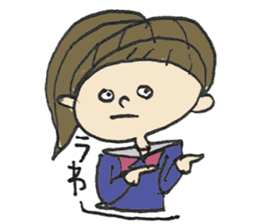 Nice schoolgirl in motion sticker #12519510